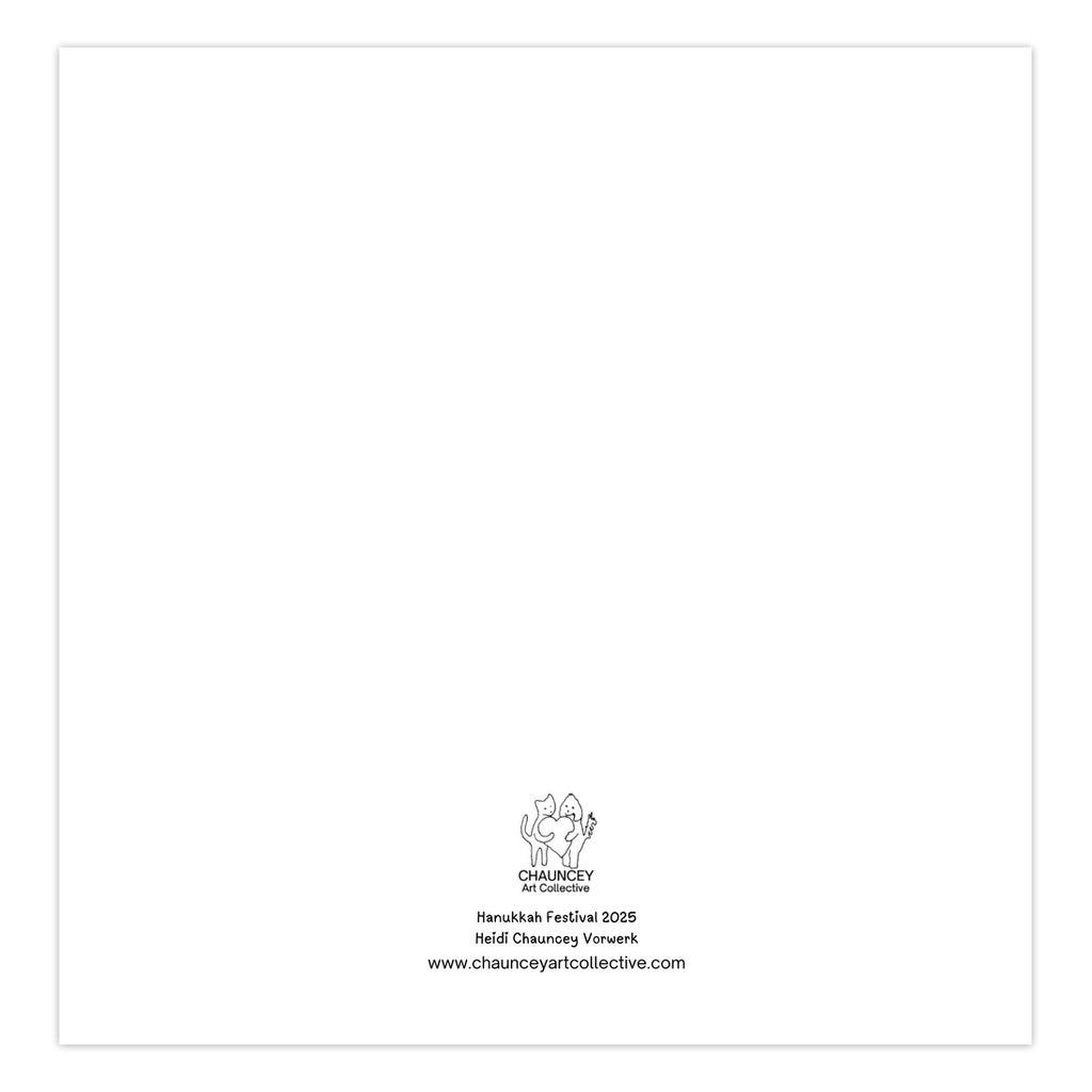White card with black text and logo at the bottom right corner