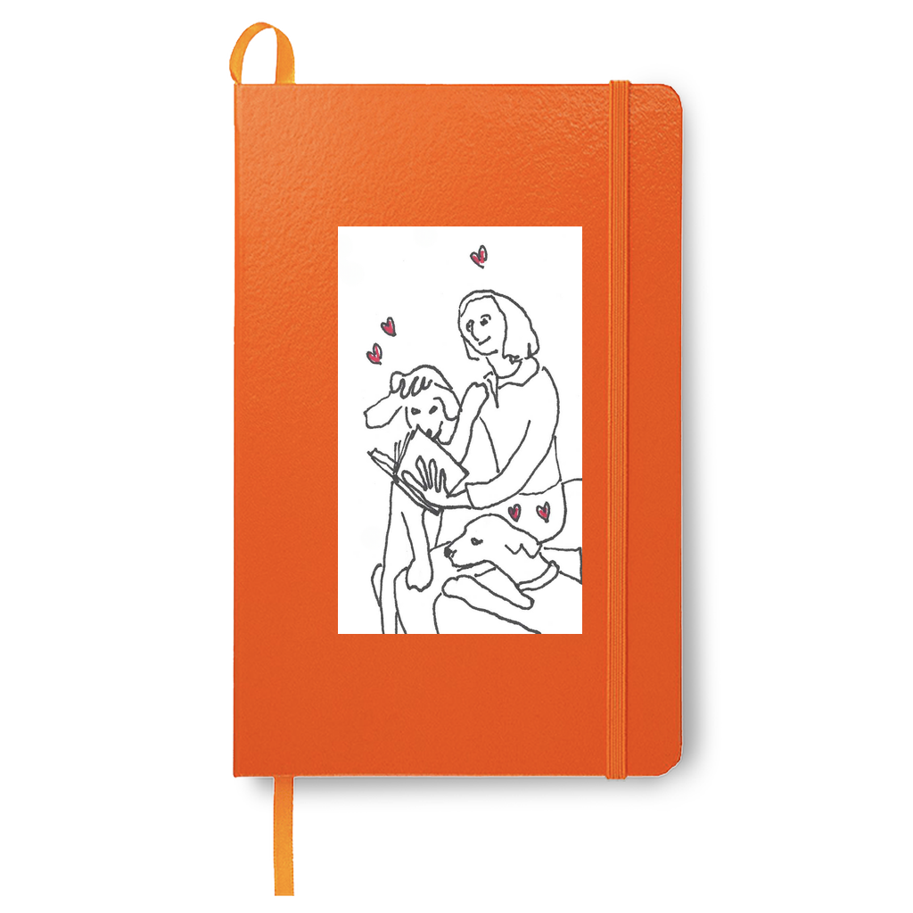 On Being Idolized journal book in orange.