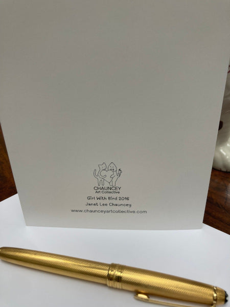 Mock up of the rear of the card showing the title and logo.