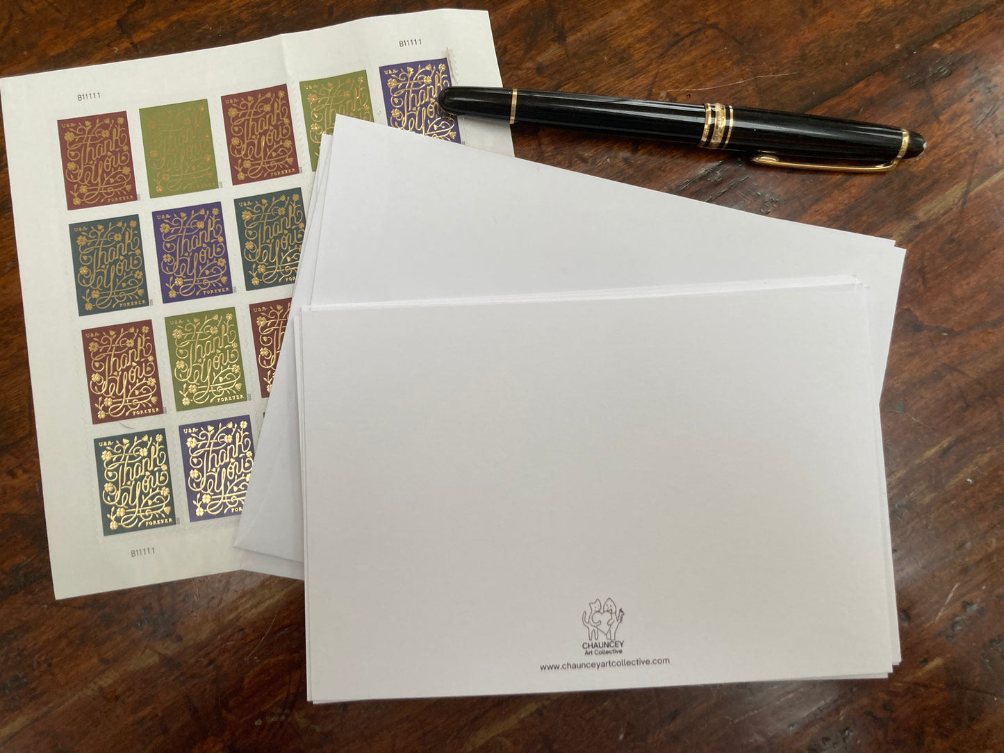 Hydrangea Thank You Flat Note Card