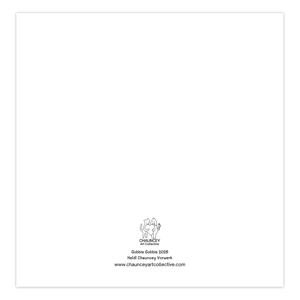 Footer of a document with branding Chauncey Art Collective and contact information on a white background. 