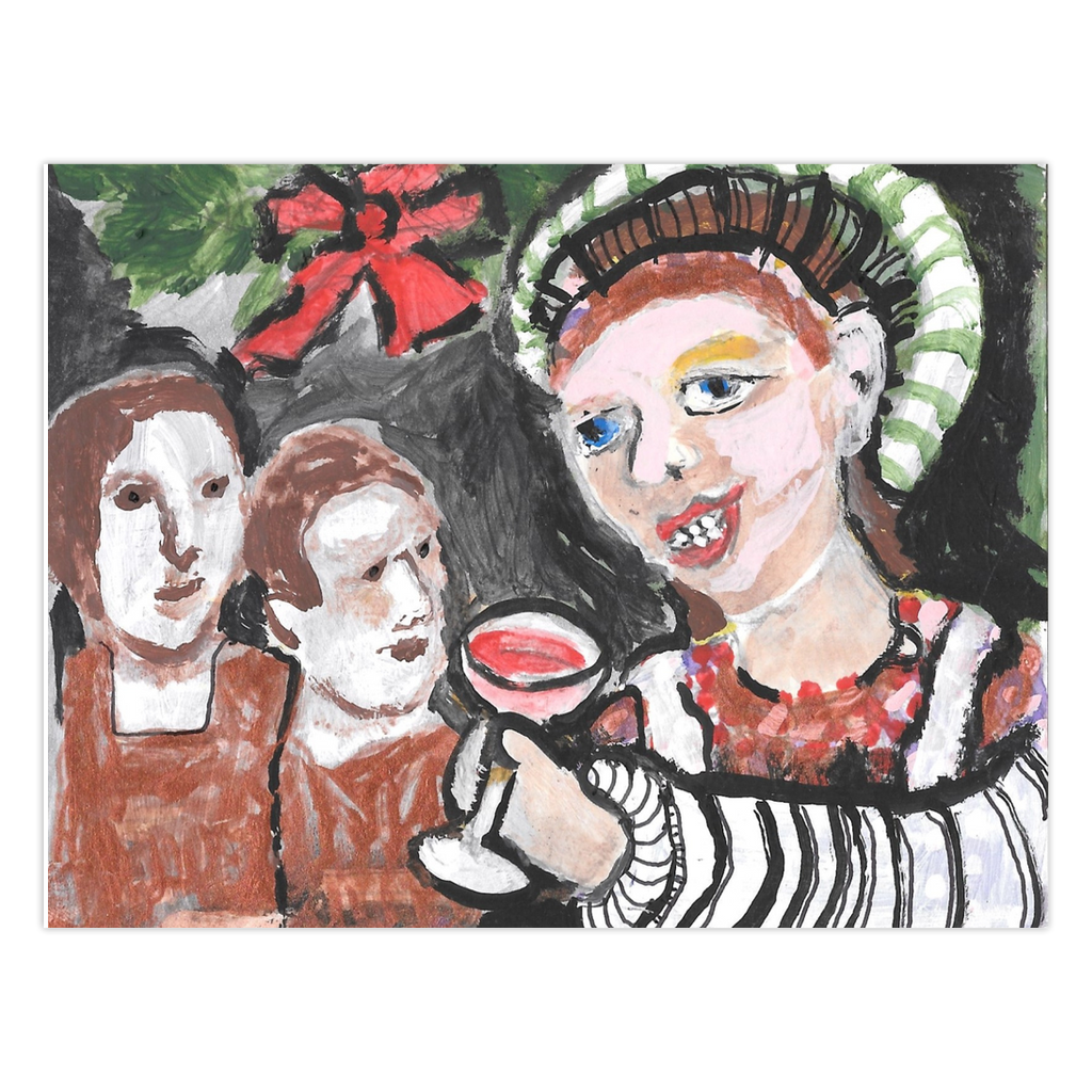 Magical Delights holiday greeting card by Janet Lee Chauncey for Chauncey Art Collective, featuring joyful and celebratory seasonal artwork