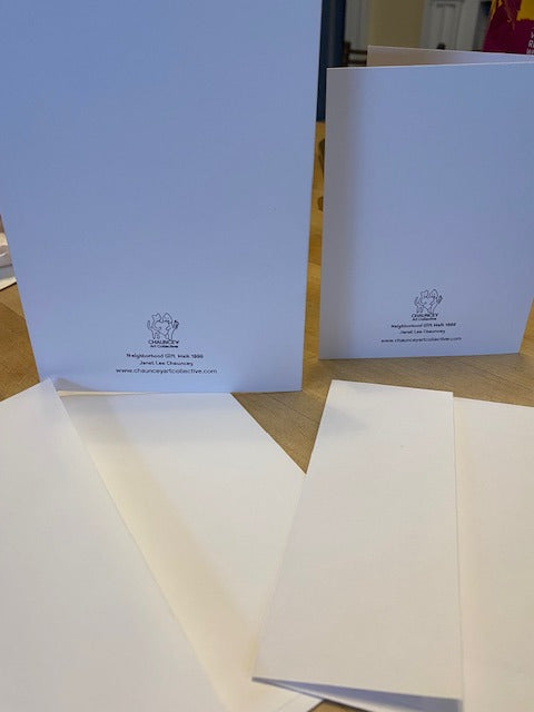 Back of Holiday Delivery Christmas cards